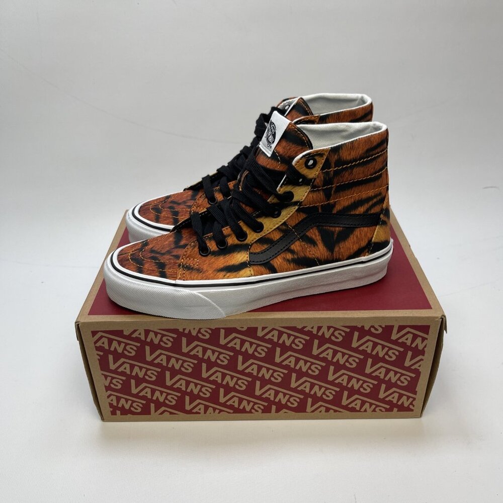 Vans Sk8-Hi Tapered Women’s Sz 8 US Tiger Animal Print AOP Casual Skate Shoes - Picture 4 of 12